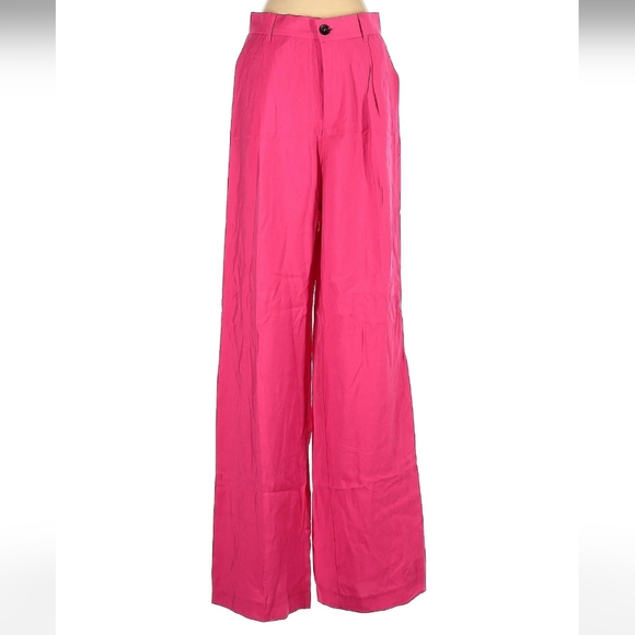Zara Pants & Jumpsuits Zara Full Length Wide Pants Pink Poshmark